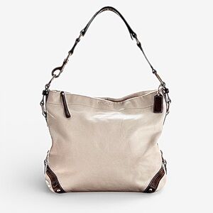 Coach White Leather Hobo Bag